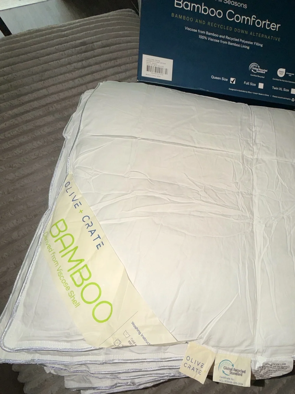Bamboo Comforter - White All-Season